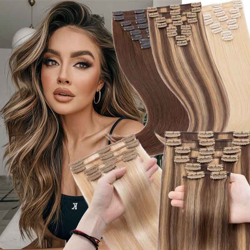 Premium Clips Hair Extension application and professional care by expert stylists in Antalya